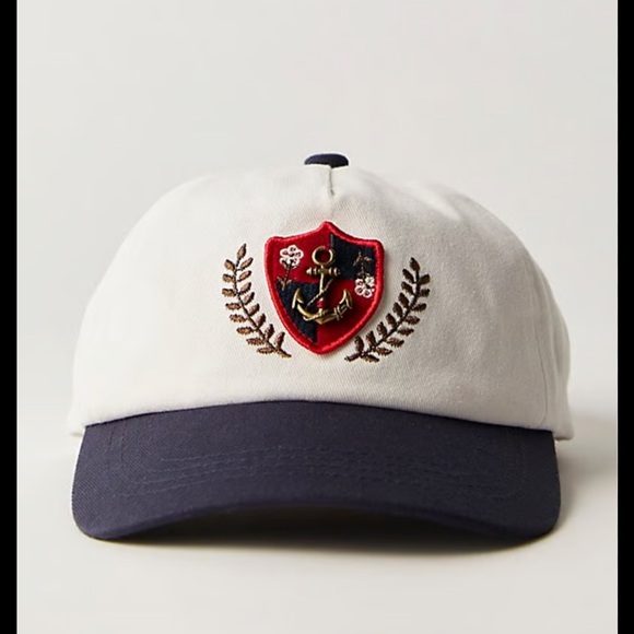 New Free People Anchor Charmed Baseball Cap